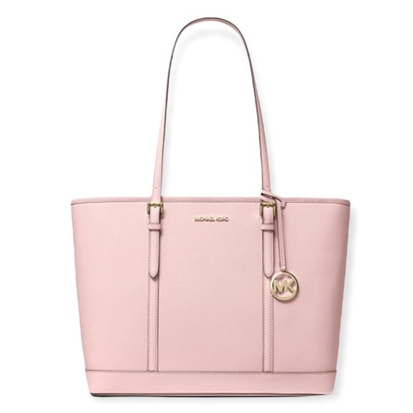 MICHAEL Kors Jet Set Travel Large Saffiano Leather Color Powder Blush NWT - Picture 1 of 3